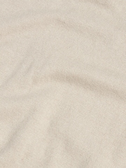 Peckham Rye Natural Textured Rib Short Sleeves Knitted Polo Shirt - Image 5 of 5