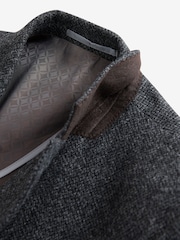 Charcoal Grey Signature Moons British Wool Textured Blazer - Image 10 of 10