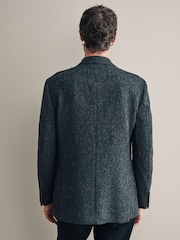 Charcoal Grey Signature Moons British Wool Textured Blazer - Image 3 of 10