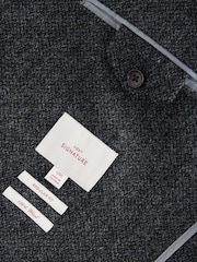 Charcoal Grey Signature Moons British Wool Textured Blazer - Image 9 of 10