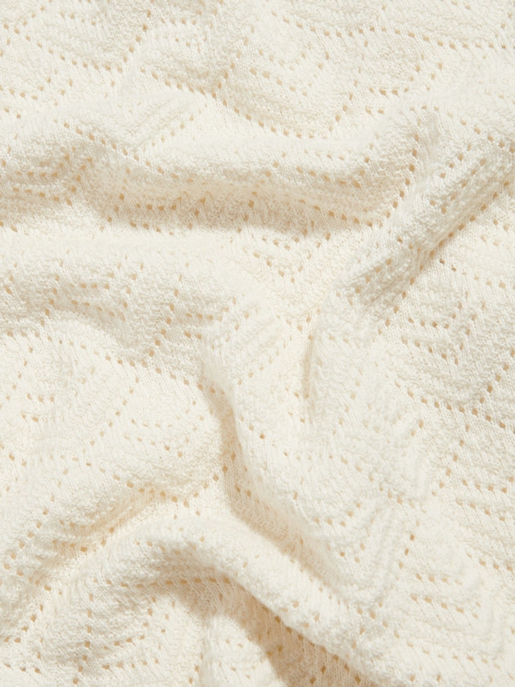 Peckham Rye Natural Open Stitch Knitted Short Sleeves Shirt - Image 10 of 10 Peckham Rye Natural Open Stitch Knitted Short Sleeves Shirt - Image 10 of 10