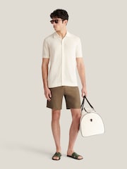 Peckham Rye Natural Open Stitch Knitted Short Sleeves Shirt - Image 2 of 10
