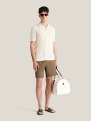 Peckham Rye Natural Open Stitch Knitted Short Sleeves Shirt - Image 3 of 10