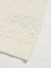 Peckham Rye Natural Open Stitch Knitted Short Sleeves Shirt - Image 9 of 10