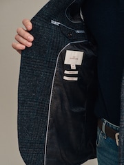 Charcoal Grey Signature Moon's Tonal Check Blazer - Image 4 of 9