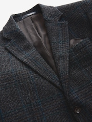 Charcoal Grey Signature Moon's Tonal Check Blazer - Image 7 of 9