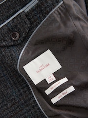 Charcoal Grey Signature Moon's Tonal Check Blazer - Image 8 of 9