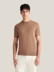 بني - Peckham Rye Knitted Short Sleeves T-Shirt - Image 1 of 5