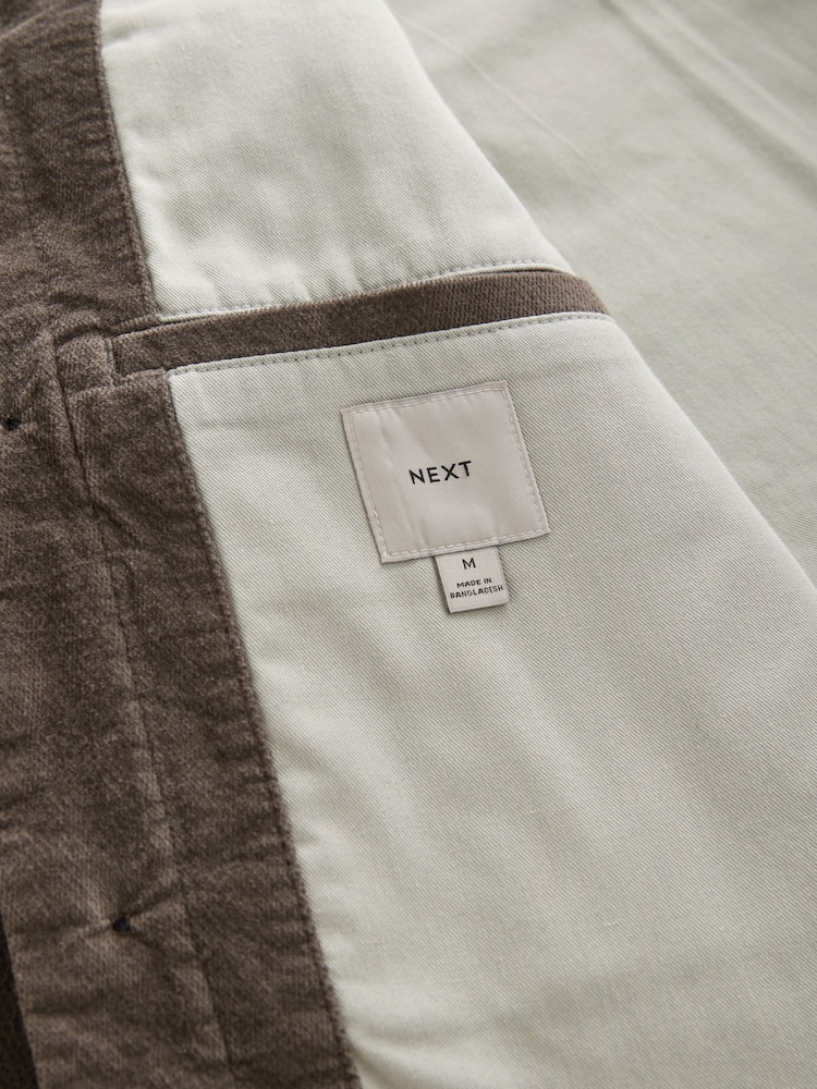 Taupe Micro Corduroy Shacket - Image 10 of 10