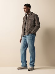 Taupe Micro Corduroy Shacket - Image 2 of 10