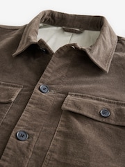 Taupe Micro Corduroy Shacket - Image 8 of 10