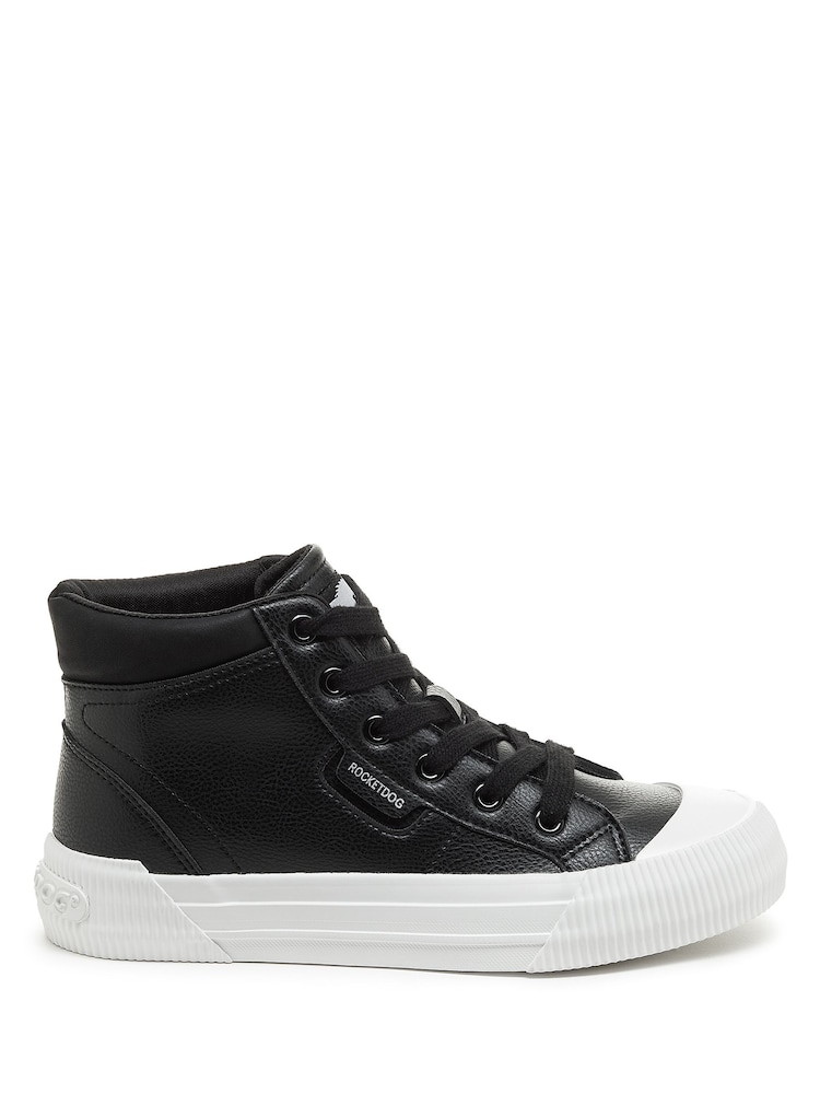 Rocket Dog Cheery Hi Top Black Trainers - Image 2 of 5
