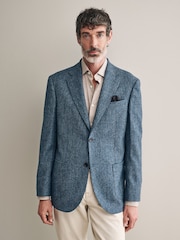 Blue Signature Moons British Wool Textured Blazer - Image 1 of 11