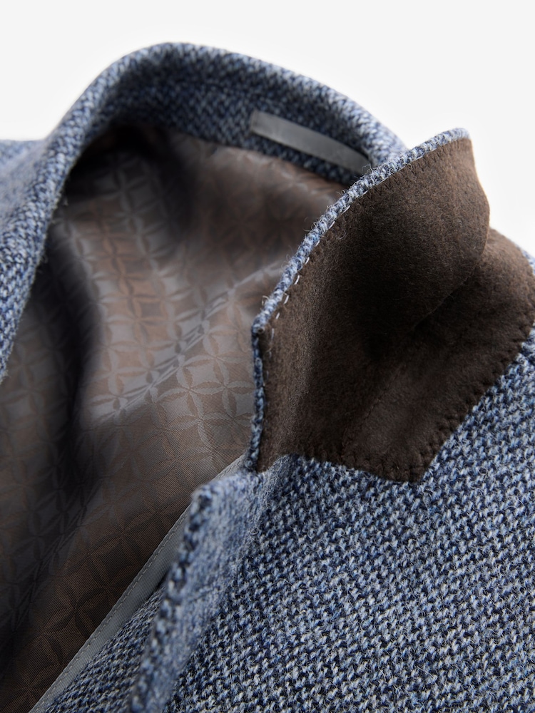 Blue Signature Moons British Wool Textured Blazer - Image 10 of 11