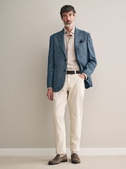 Blue Signature Moons British Wool Textured Blazer - Image 3 of 11