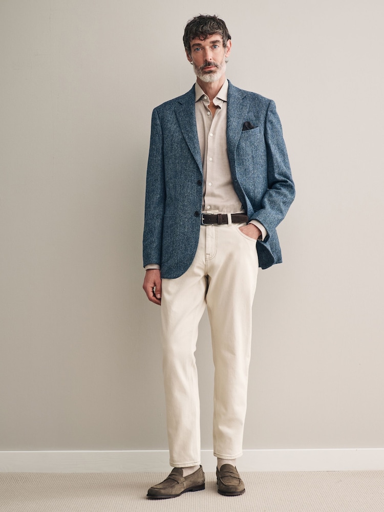 Blue Signature Moons British Wool Textured Blazer - Image 3 of 11