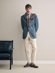 Blue Signature Moons British Wool Textured Blazer - Image 4 of 11