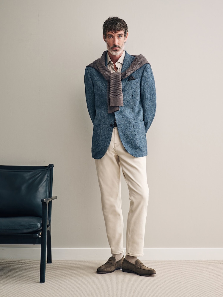 Blue Signature Moons British Wool Textured Blazer - Image 4 of 11