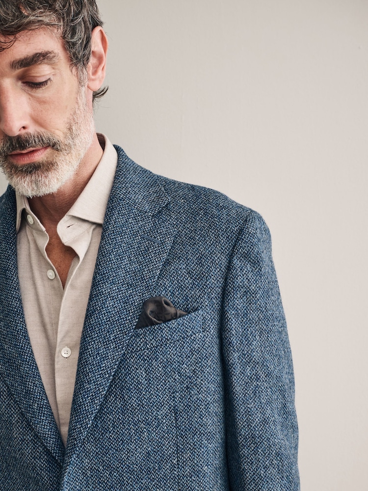 Blue Signature Moons British Wool Textured Blazer - Image 5 of 11