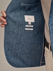 Blue Signature Moons British Wool Textured Blazer - Image 6 of 11