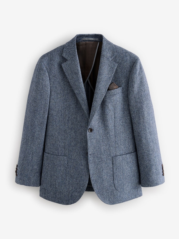 Blue Signature Moons British Wool Textured Blazer - Image 7 of 11