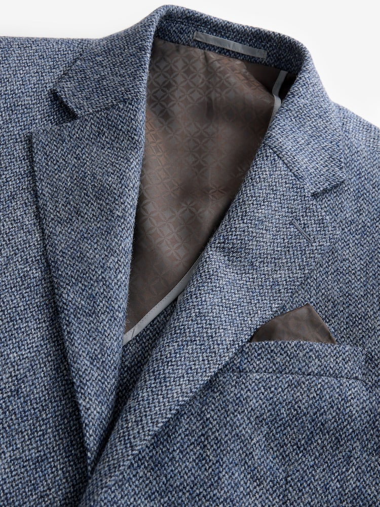 Blue Signature Moons British Wool Textured Blazer - Image 8 of 11