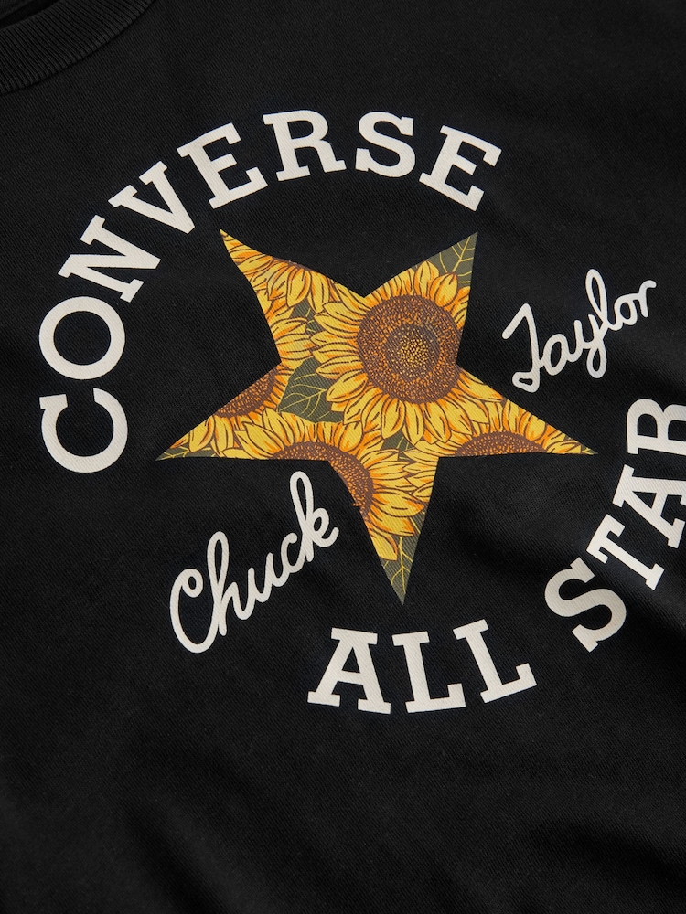 Converse Black Patch 100% Cotton Graphic T-Shirt - Image 7 of 7 Converse Black Patch 100% Cotton Graphic T-Shirt - Image 7 of 7