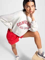 رمادي فاتح - سويت شيرت بتصميم مستوحى من طراز Chuck الكلاسيكي برقبة مستديرة من Converse - صورة 4 من 6