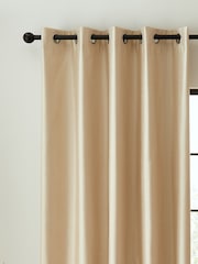 Catherine Lansfield Natural Faux Fur Soft and Cosy Draught Excluder Curtains - Image 1 of 5