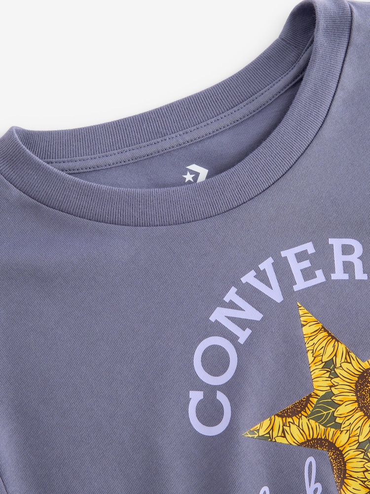 Converse Blue Patch 100% Cotton Graphic T-Shirt - Image 3 of 4