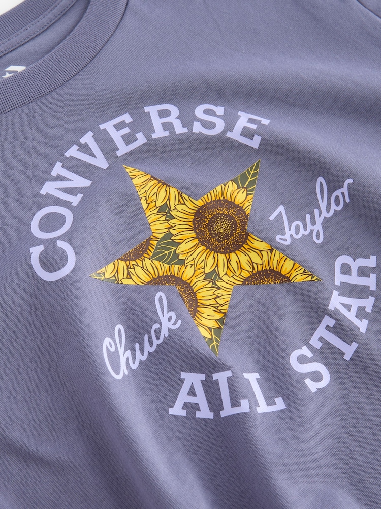 Converse Blue Patch 100% Cotton Graphic T-Shirt - Image 4 of 4 Converse Blue Patch 100% Cotton Graphic T-Shirt - Image 4 of 4
