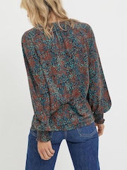 FatFace Green Florence Textured Spot Top - Image 2 of 4