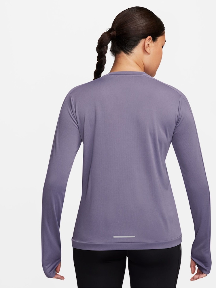 Nike Purple Dri-FIT Crew Neck Running Top - Image 2 of 7