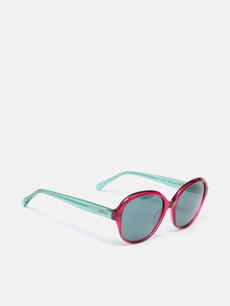 Joules Hyacinth Red Round Rimmed Sunglasses - Image 1 of 4