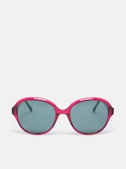 Joules Hyacinth Red Round Rimmed Sunglasses - Image 2 of 4