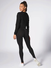 Pineapple Black Womens Wide Waistband Leggings - Image 5 of 7