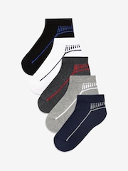 Multi Cushioned Footbed Sports Trainers Socks 5 Pack - Image 1 of 7