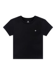 Converse Black Slim Fit 100% Cotton Jersey T-Shirt - Image 1 of 2