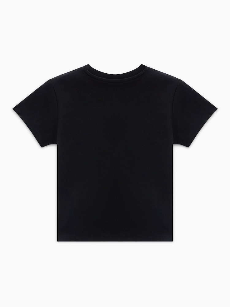 Converse Black Slim Fit 100% Cotton Jersey T-Shirt - Image 2 of 2