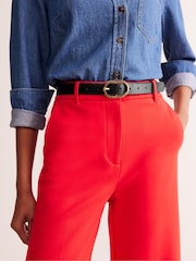 Boden Black Chrome Classic Leather Belt - Image 3 of 4