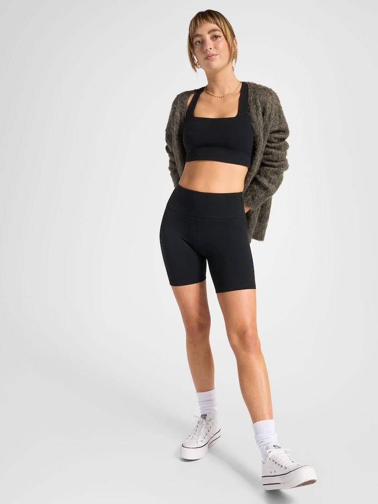 Converse Black Wordmark Bike Shorts - Image 1 of 6