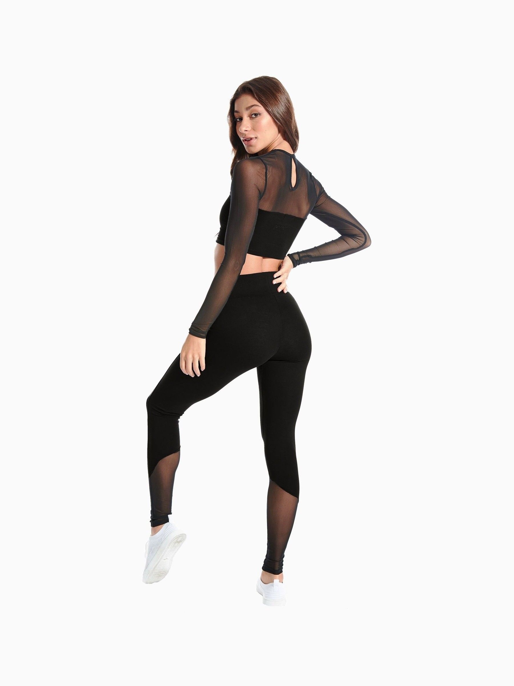Buy Pineapple Black Mesh Panel High Waisted Leggings from Next Luxembourg