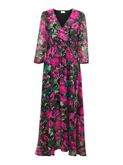 Kaffe Pink Willa V-Neck 3/4 Sleeve Maxi Dress - Image 4 of 5