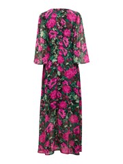 Kaffe Pink Willa V-Neck 3/4 Sleeve Maxi Dress - Image 5 of 5
