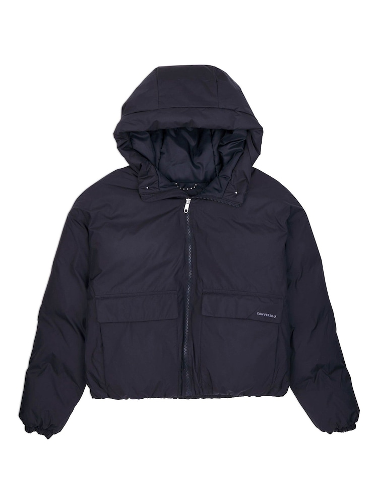Converse Black Short Puffer Jacket - Image 1 of 1