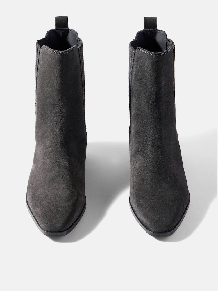 Mint Velvet Grey Kirsten Suede Ankle Boots - Image 2 of 4