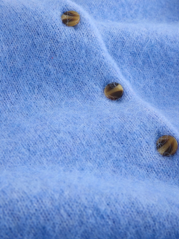 Light Blue N.Premium Knitted Long Sleeve Henley Jumper - Image 2 of 3 Light Blue N.Premium Knitted Long Sleeve Henley Jumper - Image 2 of 3