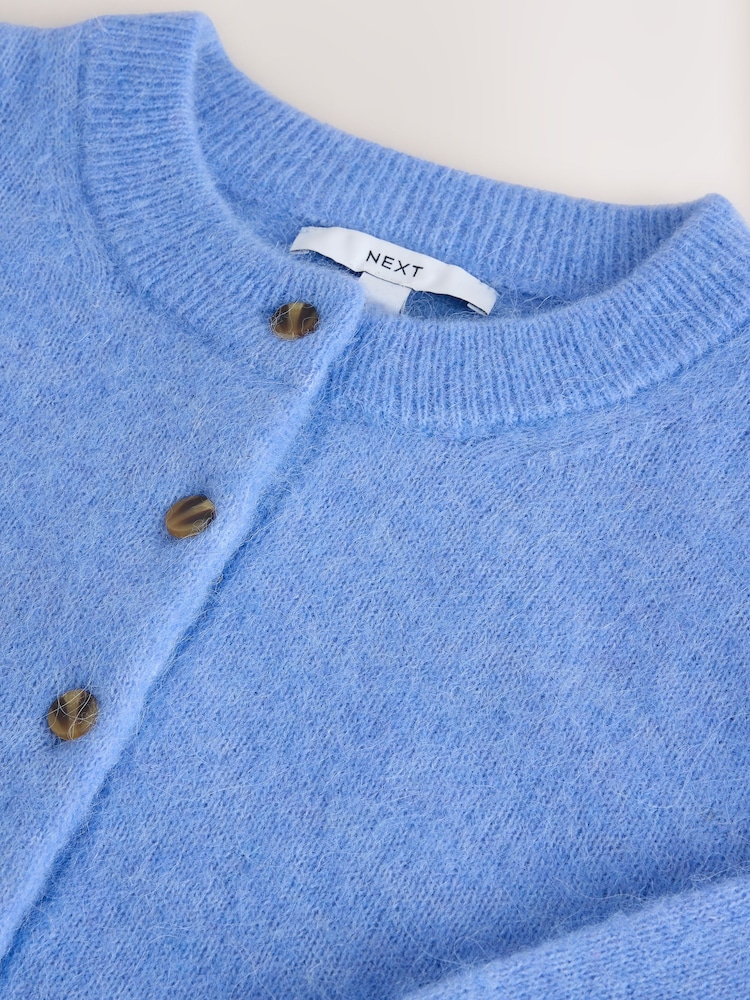 Light Blue N.Premium Knitted Long Sleeve Henley Jumper - Image 3 of 3 Light Blue N.Premium Knitted Long Sleeve Henley Jumper - Image 3 of 3