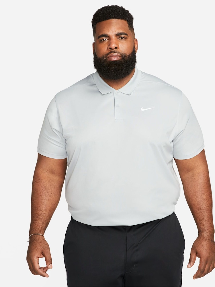 Nike Grey Court Dri-FIT Tennis Polo Shirt - Image 5 of 8