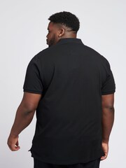 U.S. Polo Assn. Black Big & Tall Mens Player 3 Logo Pique 100% Cotton Polo Shirt - Image 3 of 6